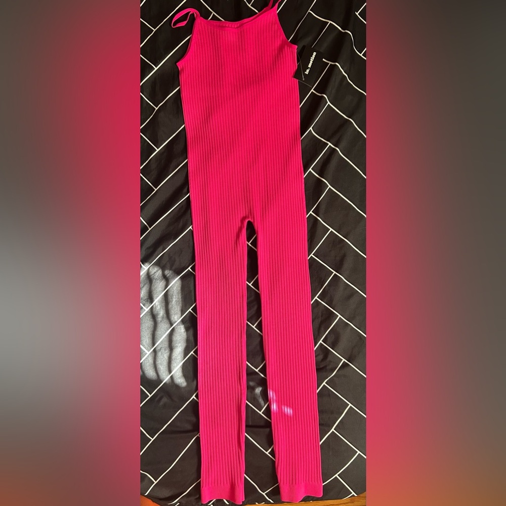 (NEW) Ladies Jumpsuits (2 Pair) Color Navy Blue & Neon Pink